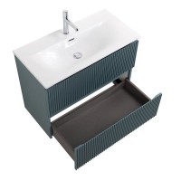 Мебель для ванной комнаты BelBagno Uno-mini 80 подвесная, 2 ящика, матовая голубая