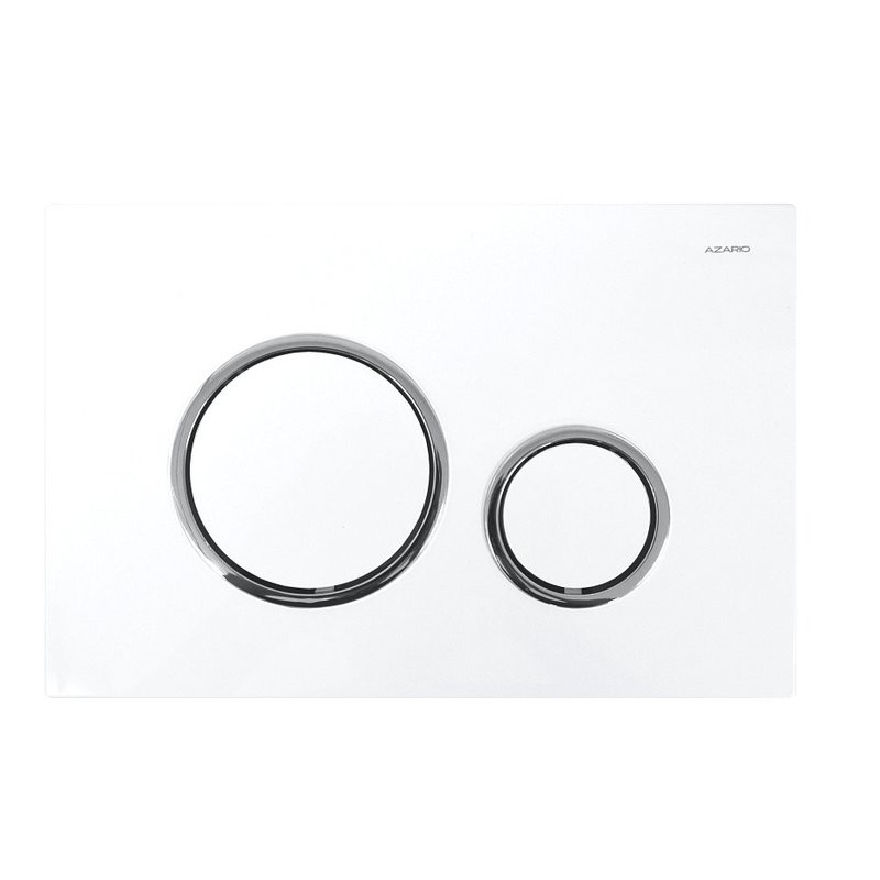 Кнопка смыва для унитаза AZARIO AZ-8200-0045 пластик, цвет глянцевый белый, хром