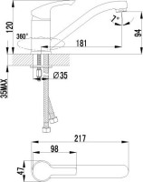 Смеситель для кухни Lemark plus Strike LM1104C