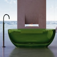 Акриловая ванна Abber Kristall AT9703 Emerald 170x75 см, отдельностоящая, овальная, с донным клапаном