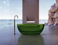 Акриловая ванна Abber Kristall AT9703 Emerald 170x75 см, отдельностоящая, овальная, с донным клапаном
