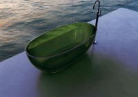 Акриловая ванна Abber Kristall AT9703 Emerald 170x75 см, отдельностоящая, овальная, с донным клапаном
