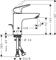 Смеситель для раковины Hansgrohe Logis 71100000
