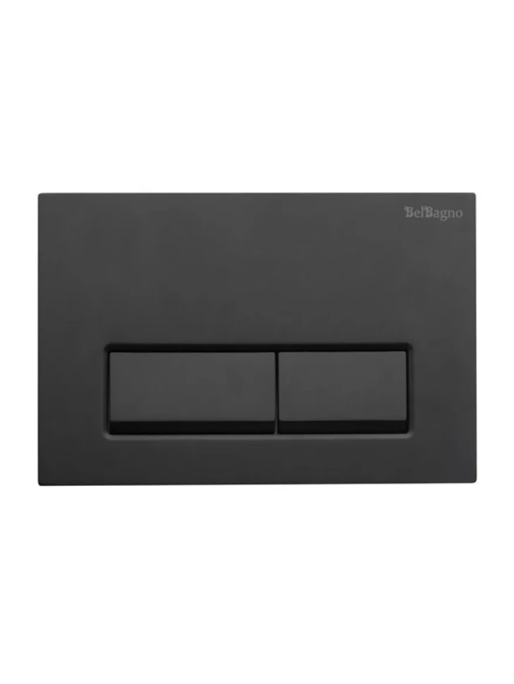 Кнопка смыва для унитаза BelBagno BB-15R-NERO.M пластик, цвет матовый черный