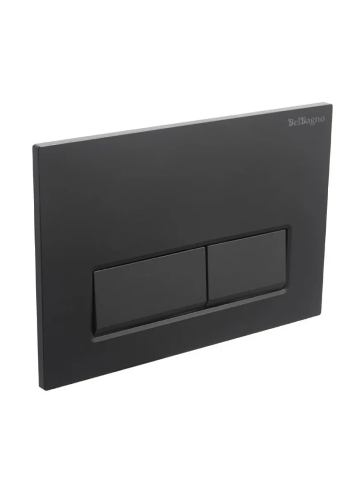 Кнопка смыва для унитаза BelBagno BB-15R-NERO.M пластик, цвет матовый черный