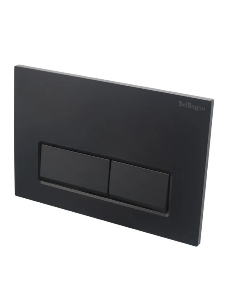 Кнопка смыва для унитаза BelBagno BB-15R-NERO.M пластик, цвет матовый черный