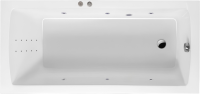 Акриловая ванна Excellent Aquaria Line Nano 170x75 см, встраиваемая, с гидромассажем, белая, с каркасом, со сливом-переливом