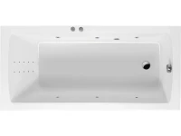 Акриловая ванна Excellent Aquaria Line Nano 170x75 см, встраиваемая, с гидромассажем, белая, с каркасом, со сливом-переливом