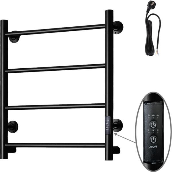 Полотенцесушитель электрический Тругор Аспект ПЭК 1 60x50 с выключателем, черный