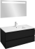Мебель для ванной Jacob Delafon Madeleine 100 черная матовая, раковина белая