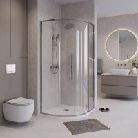 Душевой уголок Niagara Nova NG-6625-34 80x80, профиль хром, стекло прозрачное
