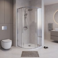 Душевой уголок Niagara Nova NG-6625-34 80x80, профиль хром, стекло прозрачное