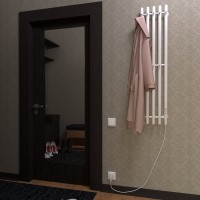 Полотенцесушитель электрический Маргроид Inaro 120х24 R, с крючками, белый матовый