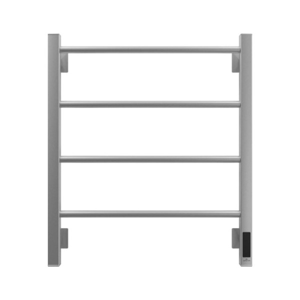 Полотенцесушитель электрический Grota Simple K 530х600 NM EL 60x55 см, подключение справа, слева, скрытое подключение справа, матовый хром, лесенка