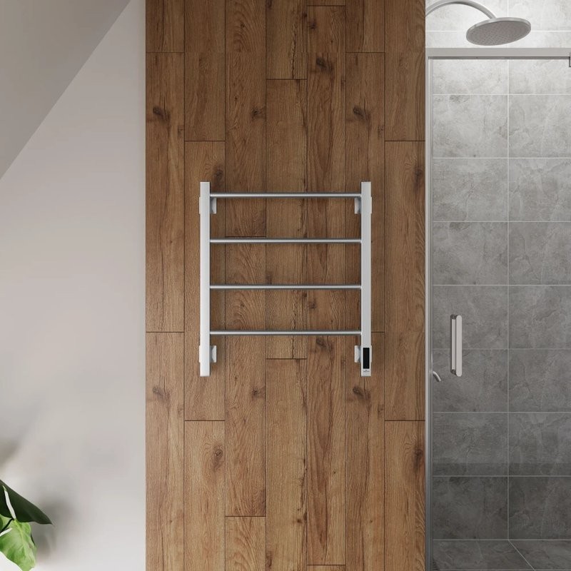 Полотенцесушитель электрический Grota Simple K 530х600 NM EL 60x55 см, подключение справа, слева, скрытое подключение справа, матовый хром, лесенка