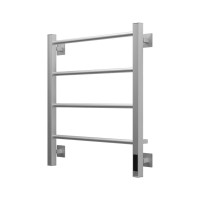 Полотенцесушитель электрический Grota Simple K 530х600 NM EL 60x55 см, подключение справа, слева, скрытое подключение справа, матовый хром, лесенка