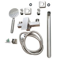 Смеситель с длинным изливом для ванны Agger Zest A0722233 никель матовый