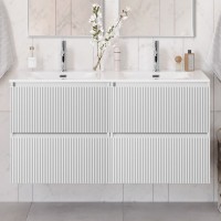 Тумба с раковиной BelBagno Uno 120 подвесная, 4 ящика, bianco opaco