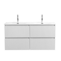 Тумба с раковиной BelBagno Uno 120 подвесная, 4 ящика, bianco opaco