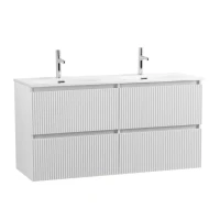 Тумба с раковиной BelBagno Uno 120 подвесная, 4 ящика, bianco opaco