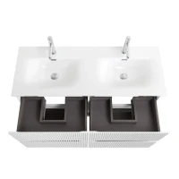 Тумба с раковиной BelBagno Uno 120 подвесная, 4 ящика, bianco opaco