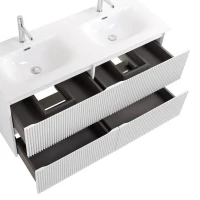 Тумба с раковиной BelBagno Uno 120 подвесная, 4 ящика, bianco opaco