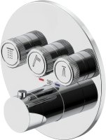 Термостатический смеситель встраиваемый Plumberia Selection PSBOX PSB1903CR С ВНУТРЕННЕЙ ЧАСТЬЮ, хром