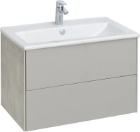 Тумба с раковиной AQUATON Сохо 75 слэйт, галька серая