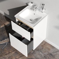 Тумба с раковиной AM.PM X-Joy 50 напольная, белый глянец