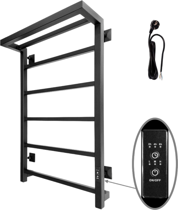 Полотенцесушитель электрический Altasan СкалаПроф 80х50 черный муар