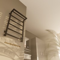 Полотенцесушитель электрический Altasan СкалаПроф 80х50 черный муар