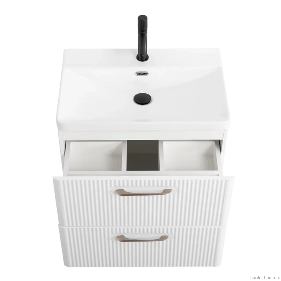 Тумба с раковиной BelBagno Due 50 bianco lucido