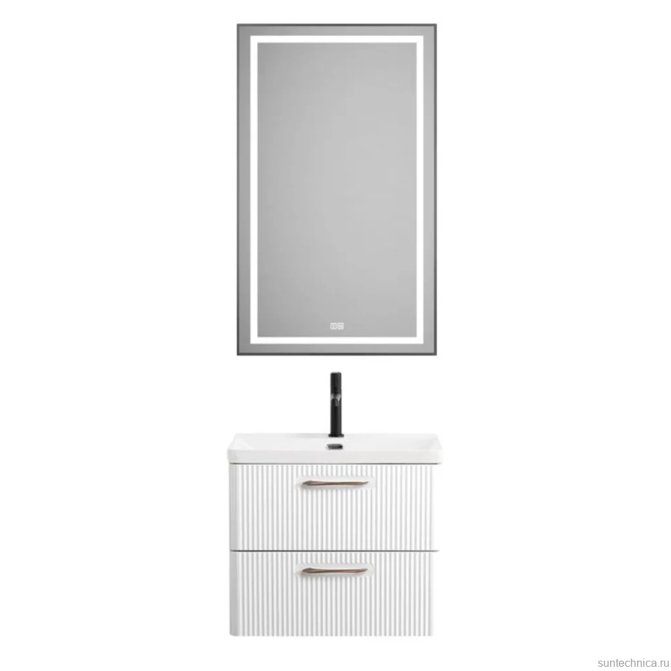 Тумба с раковиной BelBagno Due 50 bianco lucido