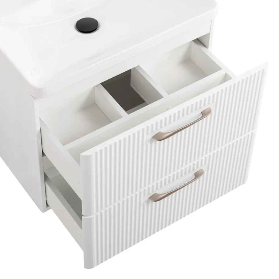 Тумба с раковиной BelBagno Due 50 bianco lucido