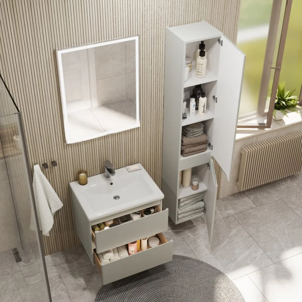 Тумба под раковину без столешницы SanStar Riana 60 подвесная, grey