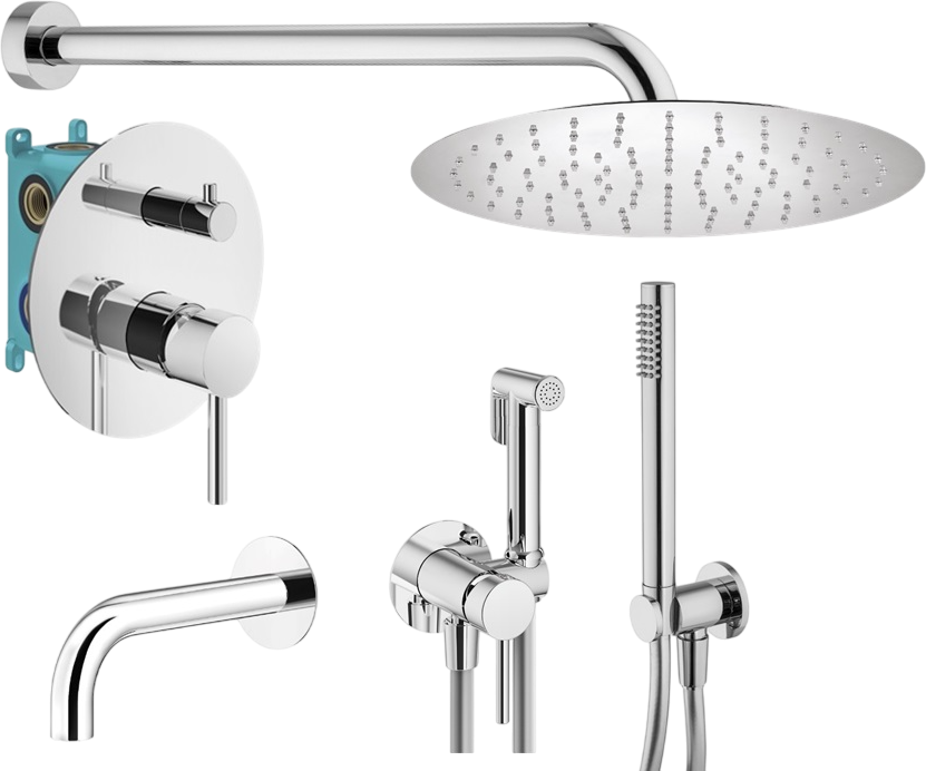 Комплект для ванной Plumberia Selection Ixo KITZXO19CR60 С ВНУТРЕННЕЙ ЧАСТЬЮ, хром