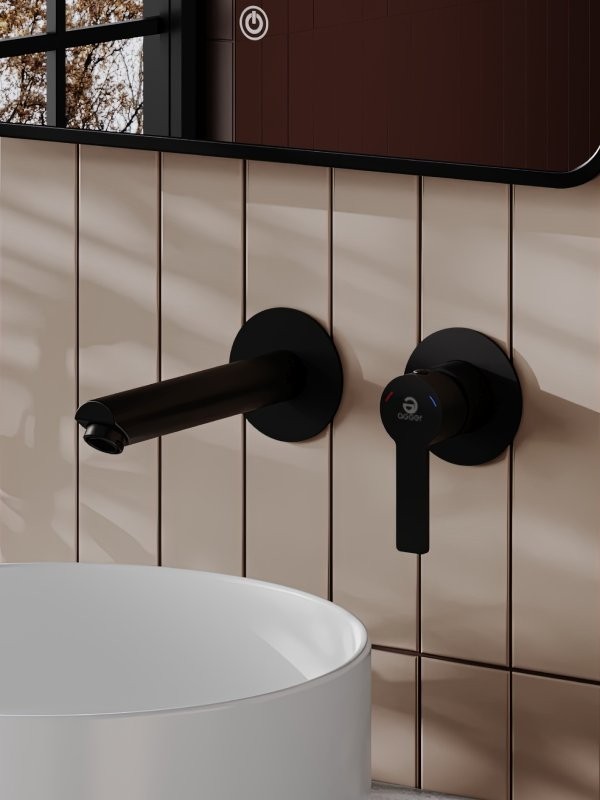 Смеситель для раковины Agger Easy A3172244 С ВНУТРЕННЕЙ ЧАСТЬЮ, черный матовый