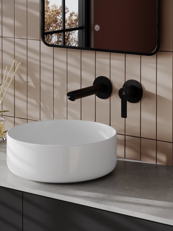 Смеситель для раковины Agger Easy A3172244 С ВНУТРЕННЕЙ ЧАСТЬЮ, черный матовый