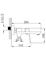 Смеситель для ванны с душем AZARIO Alanti AZ-K3032 хром