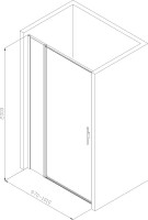 Душевая дверь в нишу Allen Brau Priority 3.31005.BA 100