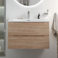 Мебель для ванной комнаты BelBagno Etna 90 rovere bianco, раковина BB-8099-90