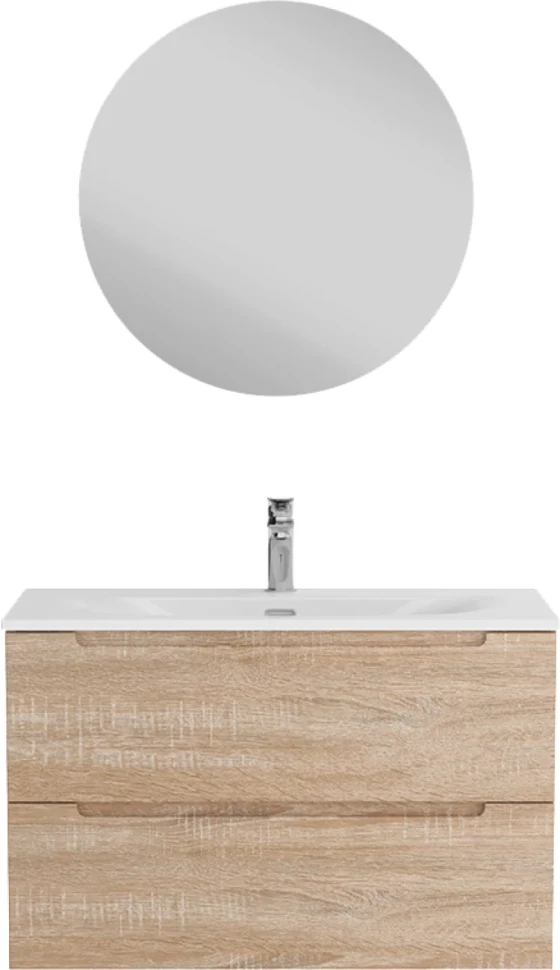 Мебель для ванной комнаты BelBagno Etna 90 rovere bianco, раковина BB-8099-90