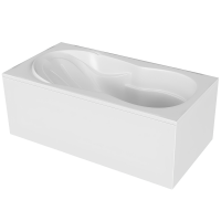 Акриловая ванна 1MarKa Taormina Премиум 180x90 см, пристенная, белая, с каркасом, с экраном, со сливом-переливом