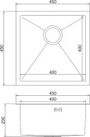 Мойка кухонная Mixline Pro 547226 черный графит