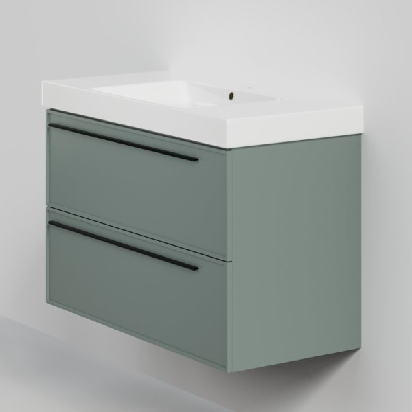 Тумба с раковиной La Fenice Elba Twin 100 подвесная, grigio, раковина Cubo 100