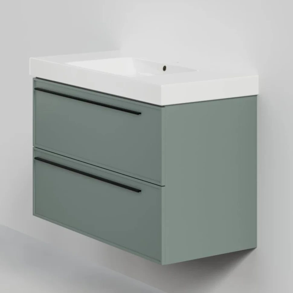 Тумба с раковиной La Fenice Elba Twin 100 подвесная, grigio, раковина Cubo 100