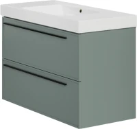 Тумба с раковиной La Fenice Elba Twin 100 подвесная, grigio, раковина Cubo 100