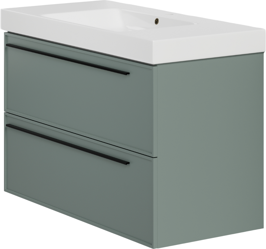 Тумба с раковиной La Fenice Elba Twin 100 подвесная, grigio, раковина Cubo 100