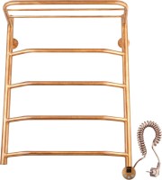 Полотенцесушитель электрический Secado Агата 3 85x55 см, подключение справа, бронза, лесенка, латунь, с полкой