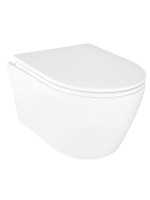 Унитаз подвесной AZARIO Uno AZ-2380 безободковый, с микролифтом, глянцевый белый